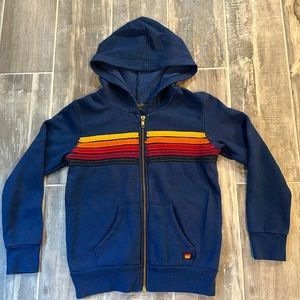 Aviator Nation Kids Royal Blue 5-Stripe Hoodie Sz. 8.